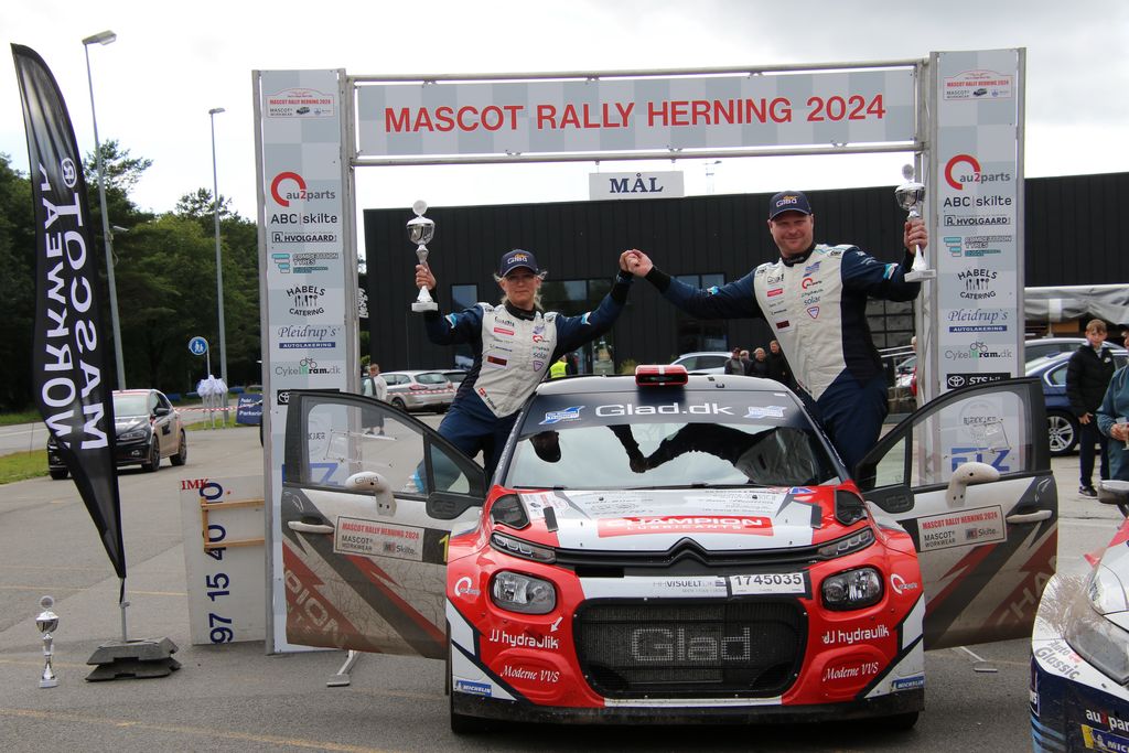 Mette Felthaus og Kenneth Madsen vandt Mascot Rally Herning
(Foto: Allan Post Christiansen)